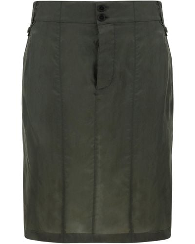 Saint Laurent Bemberg Mini Skirt - Green