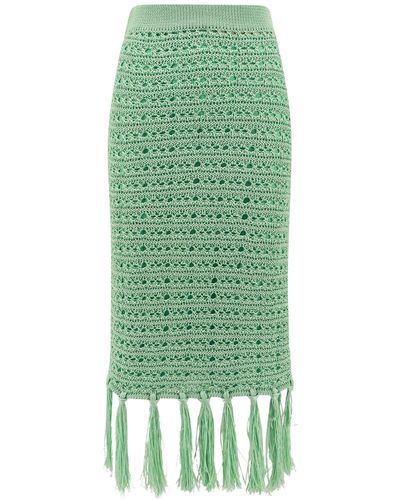 Erika Cavallini Semi Couture Midi Skirt - Green