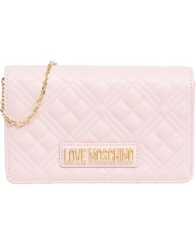Love Moschino Lettering Logo Crossbody Bag - Pink