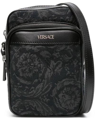 Versace Athena Barocco Crossbody Bag - Black
