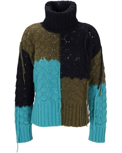 Alanui Roll-neck Sweater - Blue