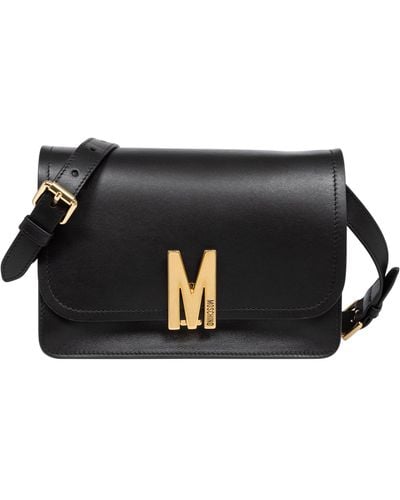 Moschino M Crossbody Bag - Black
