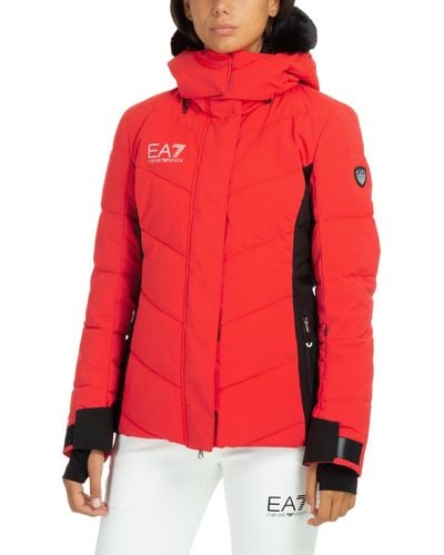 Red EA7 Jackets for Women | Lyst