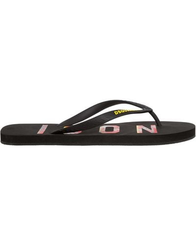 DSquared² Icon Sunset Flip Flops - Black