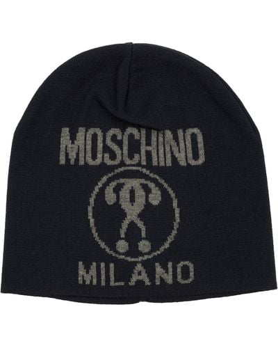 Moschino Double Bubble Wool Beanie - Blue