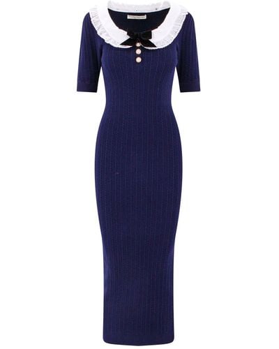 Alessandra Rich Long Dress - Blue