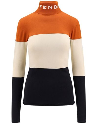 Fendi Roll-neck Sweater - Orange