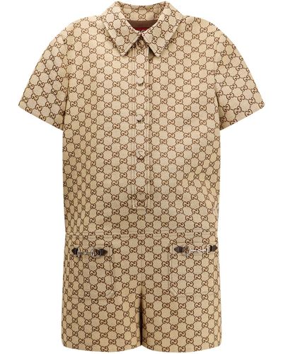 Gucci GG Marmont Playsuit - Natural