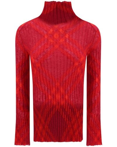 Burberry Roll-neck Jumper - Red