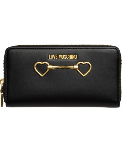 Love Moschino Soft Heart Bit Wallet - Black