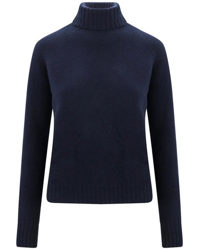 Drumohr Roll-neck Jumper - Blue