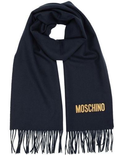Moschino Wool Wool Scarf - Blue