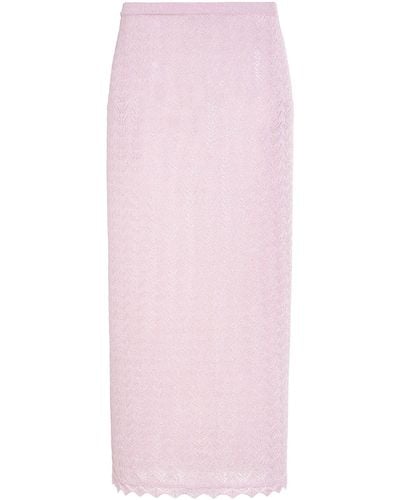 Alessandra Rich Midi Skirt - Pink
