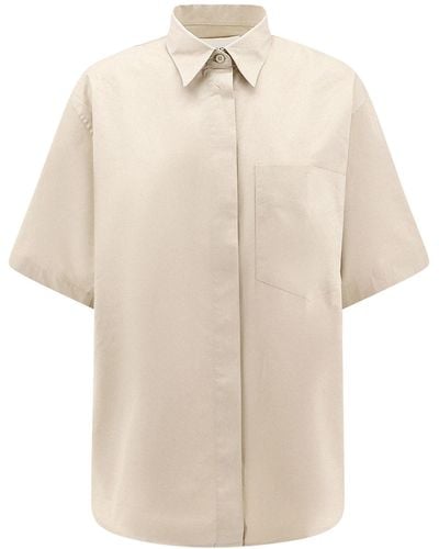 Closed Short Sleeve Shirt - Natural