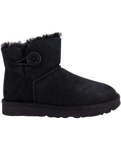UGG Bailey Button Mini Ankle Boots - Black