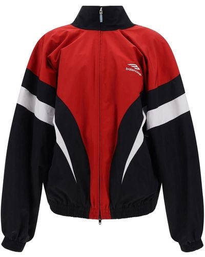 Balenciaga Tracksuit Zip-up Sweatshirt - Red