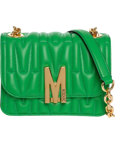 Moschino Leather Crossbody Bag - Green