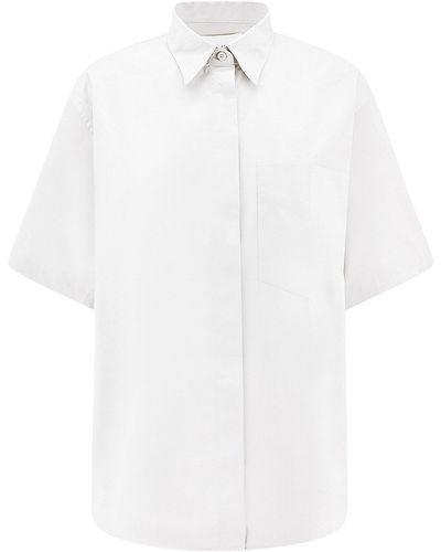 Closed Short Sleeve Shirt - White