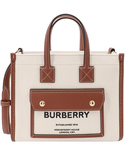 Burberry Freya Handbag - Natural