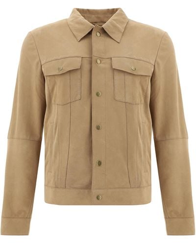 D'Amico Leather Jackets - Natural