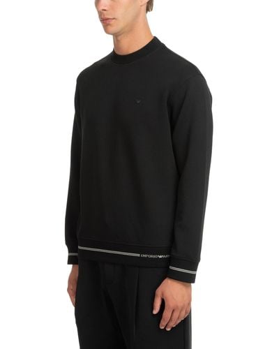 Emporio Armani Cotton Sweatshirt - Black