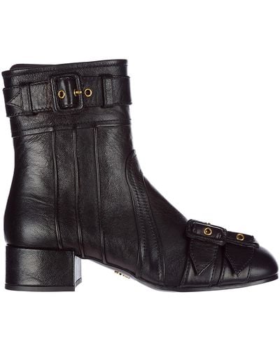 Prada Heeled Boots - Black