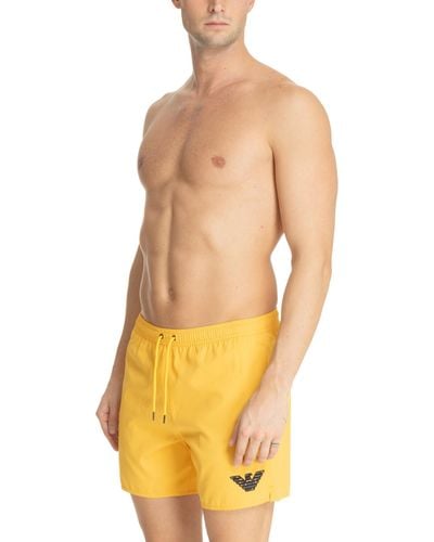 Emporio Armani Swimwear Swim Shorts - Yellow