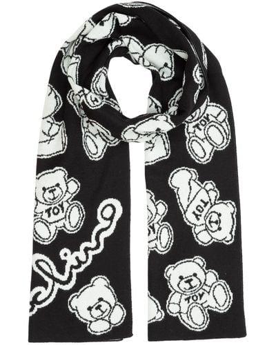 Moschino Sciarpa lana Teddy Bear - Nero