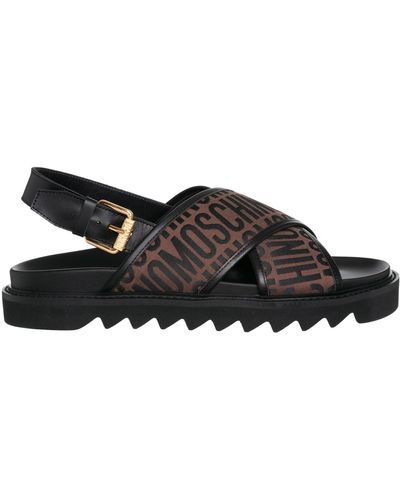 Moschino Leather Sandals - Brown