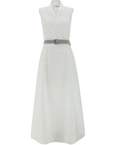 Brunello Cucinelli Long Dress - White