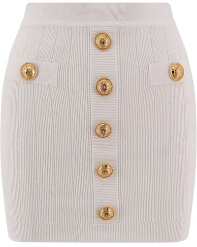 Balmain Mini Skirt - White