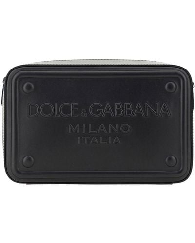Dolce & Gabbana BORSA A TRACOLLA IN PELLE - Nero