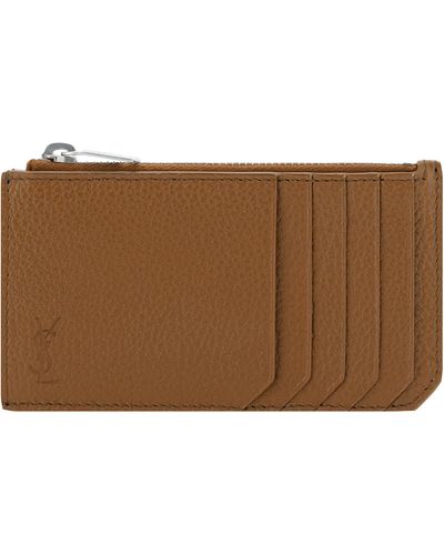 Saint Laurent Milo Coin Purse - Brown