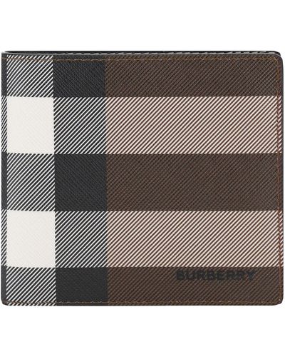 Burberry Exaggerated Check Wallet - Brown