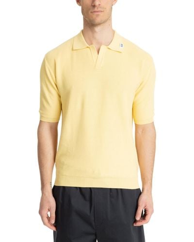 Gcds Logo Knit Polo Shirt - Yellow