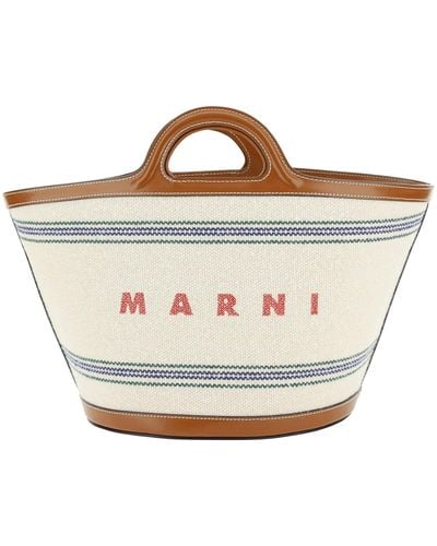 Marni Shopping bag tropicalia - Marrone