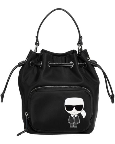 Karl Lagerfeld K/ikonik Bucket Bag - Black