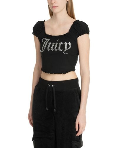 Juicy Couture Brodie Crop Top - Black