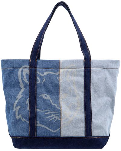 Maison Kitsuné Tote Bag - Blue