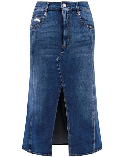 Alexander McQueen Midi Skirt - Blue