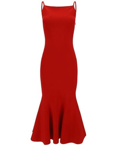 Alexander McQueen Midi Dress - Red
