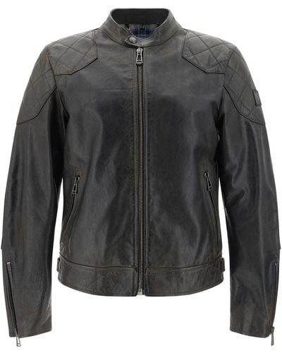 Belstaff Giacca in pelle outlaw - Grigio