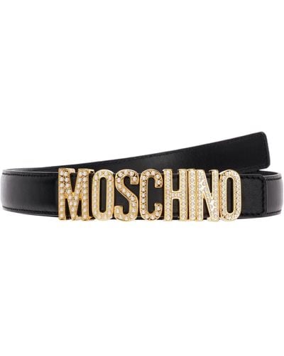 Moschino Leather Belt - Black