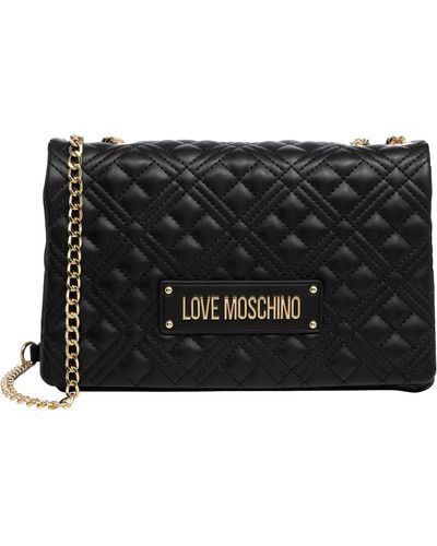 Love Moschino Lettering Logo Shoulder Bag - Black