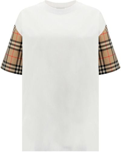 Burberry T-shirt oversize vintage check - Bianco