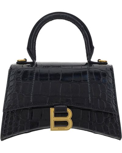 Balenciaga Hourglass Xs Handbag - Black