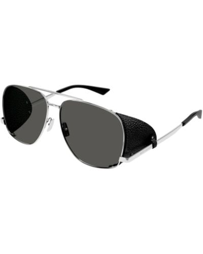 Saint Laurent Sunglasses Sl 653 Leon Leather Spoiler - Metallic