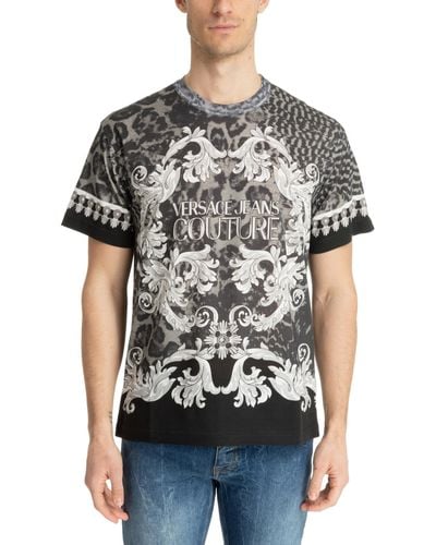Versace T-shirt baroque animalier - Nero