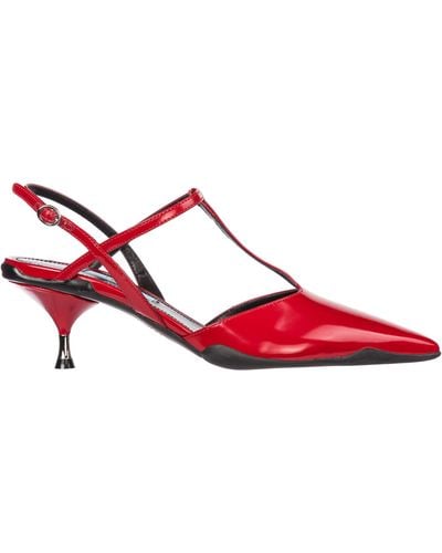 Prada Heeled Sandals - Red