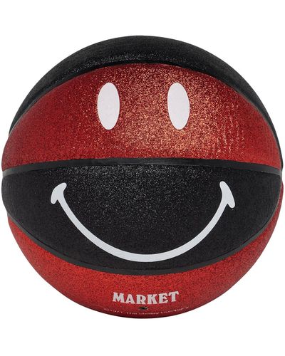 Market Smiley Glitter Windy City Basket Ball - Red